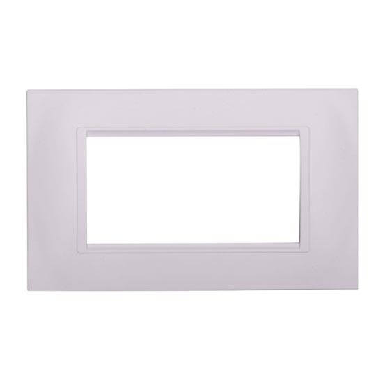 Ettroit Kompatible Abdeckrahmen Bticino Livinglight 4 Module Quadratischer Kunststoff Weiß Farbe