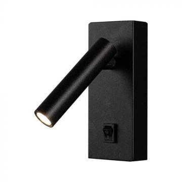 V-TAC VT-402 LED-Lesewandleuchte für Hotels 2W 145*150*60mm Schwarze Lichtfarbe 3000K -10286
