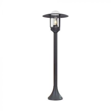 V-TAC VT-1159 Laternenförmige Gartenlampe mit E27-Lampenfassung. Mattschwarze Farbe, H: 97,5 cm, IP44 – 10423