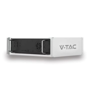 V-TAC VT48100E-P2-R LiFePO4-Speicherbatterie-Kit 5,12 kWh 51,2 V 100 Ah mit Rack-Gehäuse und Abdeckung CEI 0-21 11377-R