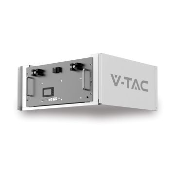 V-TAC VT-48200B-R LiFePO4-Speicherbatterie-Kit 9,6 kWh 48 V 200 Ah mit integriertem BMS, Rack-Gehäuse und CEI 0-21-Abdeckung