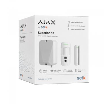 AJAX White Superior ASP Kit mit 4G Hybrid Hub, MotionCam S PhOD und DoorProtect S Plus 131882.348.WH1