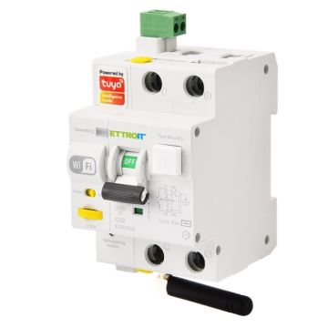 ETTROIT Differenzialschutzschalter 1P+N Tuya Smart Wi-Fi RCBO 32A 30ma 6Ka SKU ESR3532