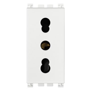 Vimar Arkè 19203.B 2P+E 16A P17/11 Bypass-Steckdose, weiße Farbe