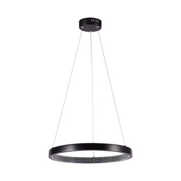 V-TAC VT-7823 runder LED-Hängeleuchter 19 W, kreisförmiger Hängering aus Metall, D: 40 cm, Licht 3000 K, Schwarz – SKU 10052