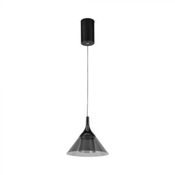 V-TAC VT-7831 9W LED-Kronleuchter in Glockenform, modernes Design, 19,5 x 17,5 x 100 cm, schwarze Farbe, 3000 K – 10081