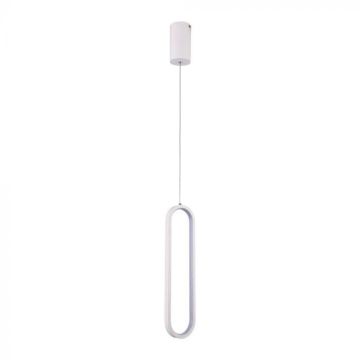 V-TAC VT-7829 13W ovaler LED-Hängeleuchter mit modernem Design 10*70*153cm Weiße Farbe 4000K - 10091