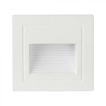 V-TAC 5W LED-Stufenleuchte, quadratisch, Einbau, Weiß, 3000K, IP65