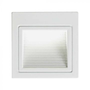 Faretto segnapasso LED incasso quadrato 3W 4000K 100LM 83° Mod. VT-1143