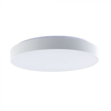 V-TAC 40 W LED-Deckenleuchte mit CCT 3-in-1-Fernbedienung, weiße Farbe, D395 mm, dimmbar, 3000–6500 K, elegante Abdeckung – 23589