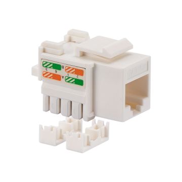 RJ45-Buchse 8/8 Cat.5e UTP 90° ungeschirmt, weiße Farbe Fanton 23702