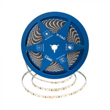 V-TAC PRO LED-Streifen mit CREE-Chip, 120 LEDs/m, 8 W/m, 10 m, 24 V, Doppelplatine, 6500 K, CRI &gt; 90 – Artikelnummer 240826