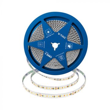 V-TAC PRO LED-Streifen mit CREE-Chip, 192 LEDs/m, 15 W/m, 10 m, 24 V, Doppel-Leiterplatte, 8 mm, 3-in-1-Farbtemperatur, Schutzart IP20 – Artikelnummer 240836