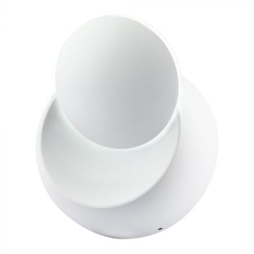 V-TAC VT-757 5W LED modernes Design runde Wandleuchte, 360° verstellbar, satinweißes Gehäuse 4000K IP20 - 217093