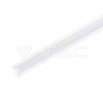 V-TAC VT-8106W Aluminiumprofil, weiße Farbe, Einbau-2M-Milchabdeckung für LED-Streifen 2000 x 24,7 x 7 mm – Artikelnummer 3368