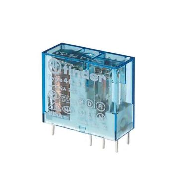 Industrielles Mini-Relais Finder Typ 40.52 für gedruckte Schaltung 2 Steckkontakte 8A Spule 12V DC Dauerbetrieb 405290120000