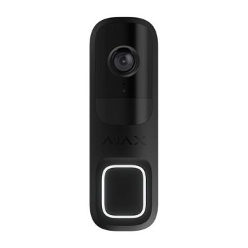 Ajax DoorBell 4MP Smart-Video-Türklingel mit AI WLAN Nachtsicht und Zwei-Wege-Audio für den Innenbereich Farbe Schwarz