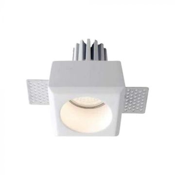 V-TAC VT-11001 Quadratischer Einbaustrahlerhalter aus Gips GU10 80x80 - 6761