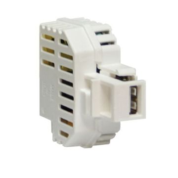 FANTON 82890 Einbau-Netzteil-Ladegerät mit KEYSTONE-Kupplung, 1 USB-A 5V 2,1A-Buchse