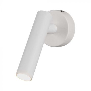 V-TAC VT-412-M Verstellbarer LED-Strahler, Nachttisch-Wandlampe, Leselicht, weiße Farbe, 3000 K, Typ Hotellampe – Artikelnummer 10292