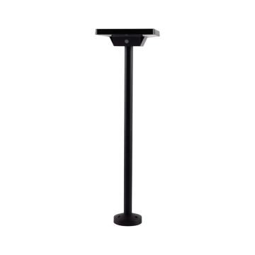 V-TAC VT-4102 Stehleuchte/LED-Spike, quadratische Solar-Gartenleuchte mit Dämmerungssensor, 2 W, schwarzes Gehäuse, CCT-Licht 3in1, IP65 – 10304