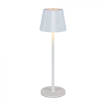 V-TAC VT-1028 LED-Tischleuchte, 1,5 W, cct, 3-in-1, weiße Farbe, wiederaufladbar mit USB C Touch, dimmbar, 115 x 370 mm – 10326
