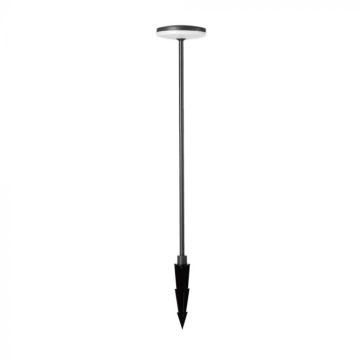 V-TAC VT-1160 LED-Gartenlampe 12 W mit Erdspieß, Wegmarkierung, Farbe ANTHRAZIT, H80 cm, Licht 3000 K, IP65, Artikelnummer 23021