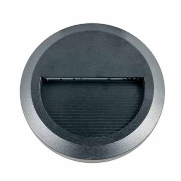 V-TAC VT-1142-B 2W LED Wandleuchte warmweiß 3000K rund schwarz IP65 - SKU 1317