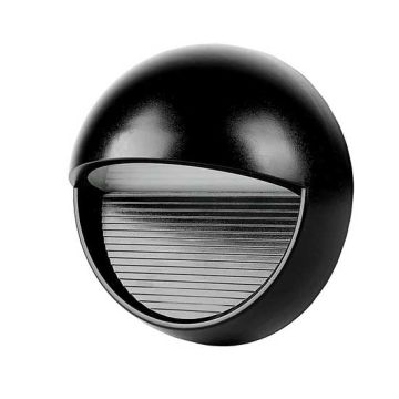 V-TAC VT-1182 3W LED Wandleuchte neutralweiß 4000K rund schwarz körper IP65 - SKU 1405