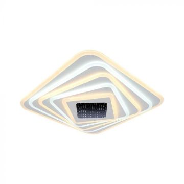 V-TAC VT-7958 Dekorativer 150-W-LED-Kronleuchter, dimmbarer 3D-Effekt mit Fernbedienung, 50 x 50 x 7 cm, CCT 3in1, 3000 K + 6500 K – 15356