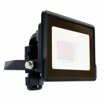 V-TAC VT-118 10W LED flutlicht chip samsung SMD neutralweiß 4000K slim schwarz Eingebaute Anschlussdose IP65 - SKU 20305