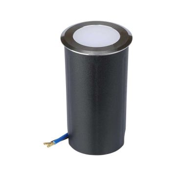 V-TAC VT-1151 Begehbarer Strahler led unterirdisch 1W Kaltweiß 6400K rund Aluminium Silber IP67 - sku 211464
