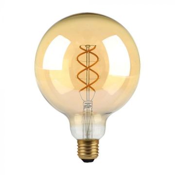 V-TAC VT-2085 Kugelbirne E27 LED 4,8 W G125-Filament Vintage-Bernsteinlicht 1800 K – 217216