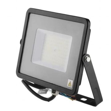 V-TAC PRO VT-56-B-N 50W Led Flutlicht schwarz slim Chip Samsung smd Hohe Lumen 115LM/W Kaltweiß 6500K IP65 - SKU 21761