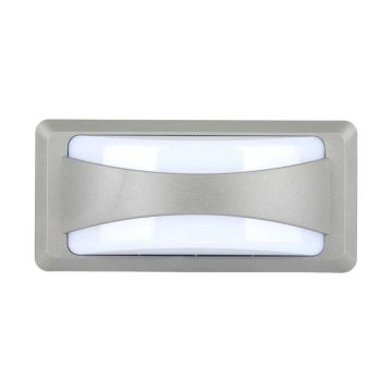 V-TAC VT-8058 LED-Wandleuchte modernes 12W weiches Licht rechteckiger Außenbereich IP65 grauer Körper Licht 3000k - 218245