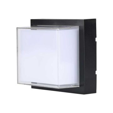 V-TAC VT-828 12W quadratische LED Wandleuchte Wandleuchte naturweiß 4000K schwarz IP65 - sku 218544