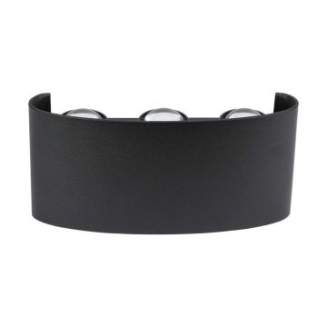 V-TAC VT-846 LED-Wandleuchte 6W Doppellichtstrahl schwarze Aluminium-Wandleuchte 3000K IP65 - SKU 218615