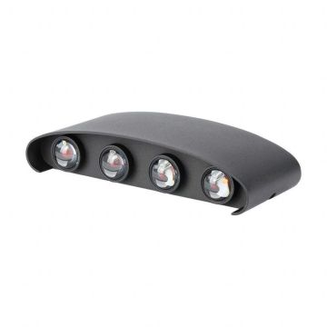 V-TAC VT-848 LED-Wandleuchte 7W Doppelstrahl-Wandleuchte in schwarzem Aluminiumlicht 3000K IP65 - SKU 218619