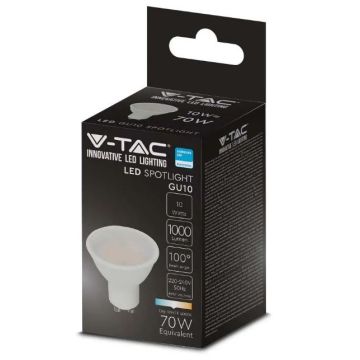 V-TAC PRO VT-271 Samsung LED-Chip-Spot-Lampe SMD 10 W GU10 Naturweiß 4000 K – SKU 21879