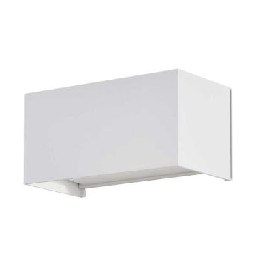 V-TAC VT-8125 24W LED Wandleuchte Satinweiß Aluminium Softlight 110° rechteckig Outdoor IP65 warmweißes Licht 3000k sku 2975