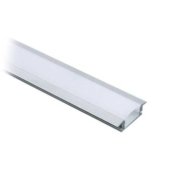 V-TAC VT-8106 2 m silbernes Aluminiumprofil mit satinierter Abdeckung für LED-Streifen 2000 x 24,7 x 7 mm – Artikelnummer 3350