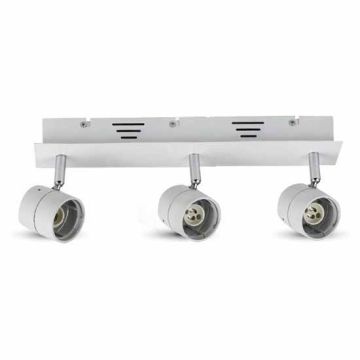 3*GU10 Aufputzmontage verstellbar V-TAC Track Light Weißer Metall Körper VT-790 - SKU 3619