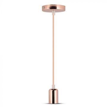 V-TAC VT-7448 Led-Kronleuchter E27 Roségoldspiegel, Chrom-Aluminium-Lampenfassung Vintage SKU 3777