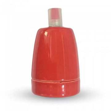 V-TAC VT-799 E27 Lampenfassung rot porzellan IP20 - SKU 3799