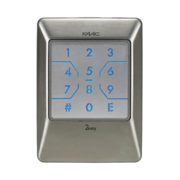 FAAC 404039 XKPB Bustastatur aus Edelstahl, digitaler berührungsempfindlicher Wahlschalter, 2-Kanal-Tastatur