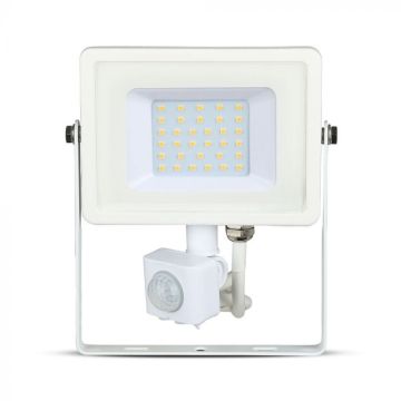 V-TAC PRO VT-30-S 30W LED flutlicht PIR sensor chip samsung SMD 6400K Ultra slim weiß IP65 - SKU 459