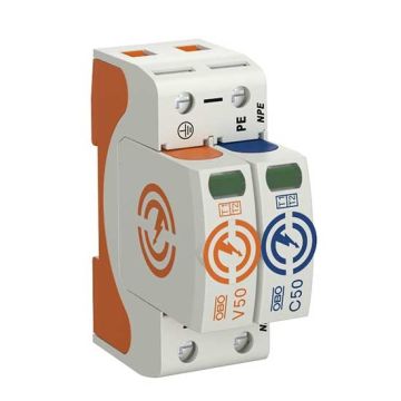 OBO Bettermann 5093522 Blitzstrom-Kombination überspannungsableiter 1+2 V50-1+NPE-280