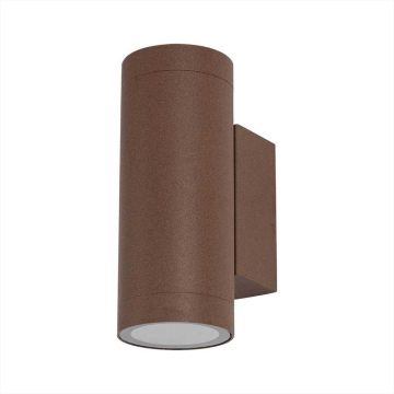 V-TAC VT-11015-C 2x GU10 Außenwandlampenfassung Corten Wandleuchte IP65 sku 6819