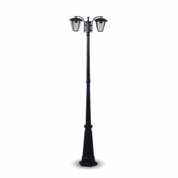 V-TAC VT-739 Garten Pole-Lampe 2xE27 V-TAC Graphitschwarz Lampe 199CM Wasserdicht IP44 - SKU 7062