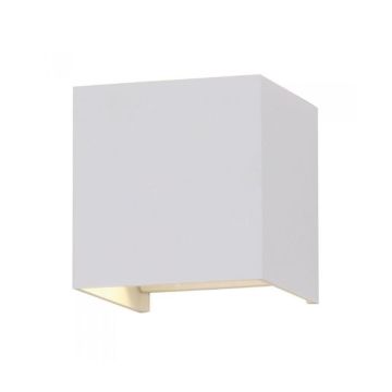 V-TAC VT-759 5W LED-Wandleuchte, quadratisch, 140lm/W, satinweißes Gehäuse - IP65, Doppelstrahl, warmweiß 3000K - Artikelnummer 217079
